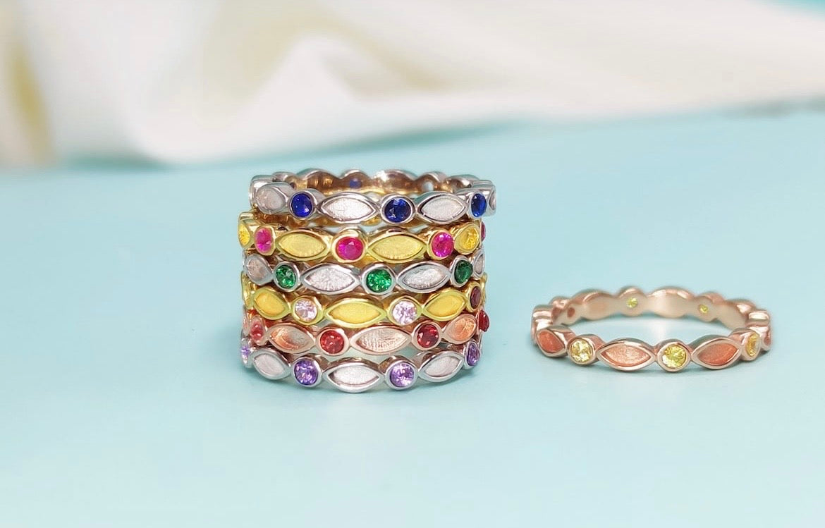 Birthstone milk Ring