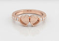 Double heart ring